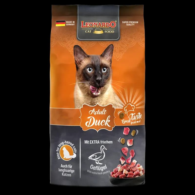 LEONARDO Adult Cat Dry Food with Duck 1.8kg